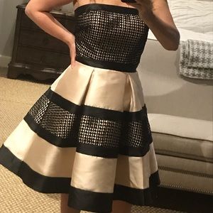 McDonald black and ivory cocktail or prom dress